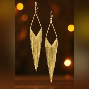 GUESS Basic Fringe Linear Drop Earrings